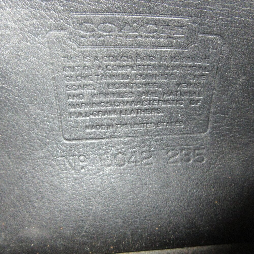COACH Vintage Black Leather Flap TurnLock Messenger Handbag NO STRAP - Picture 10 of 10